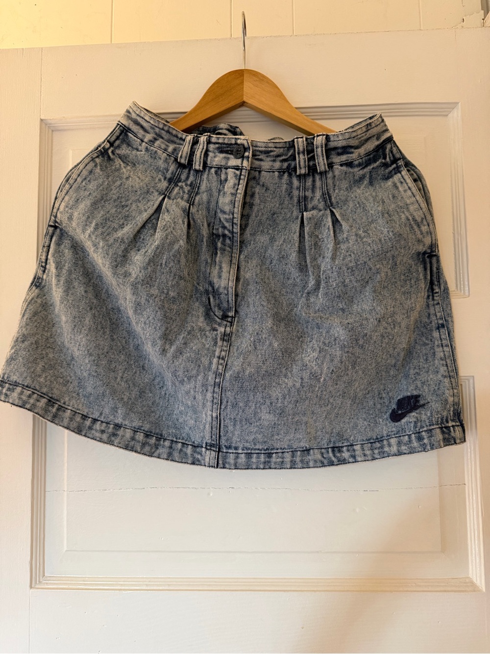 Vintage Nike Agassi Challenge Court Denim Skirt Acid Wash